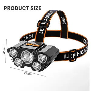 2-Pack Rechargeable LED Headlamp, Adult Hard Hat Light with Strap, Adjustable Head Flashlight, Ideal for Outdoor, Work, Hiking, Running, Camping, Fishing Gear Enthusiasts Climbing