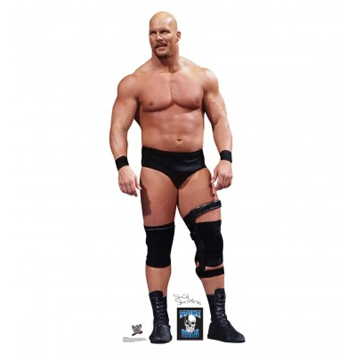 Advanced Graphics Stone Cold WWE Cardboard Cutout Collectible - 74x30 in Home Supplies Home Decor, Wrestling Memorabilia for Indoors Room, Watch Party Use