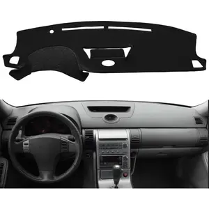 Dash Cover Mat Custom Fit for Infiniti G35 with Clock Outside, Dashboard Cover Pad Carpet Protector BY58 (Black)