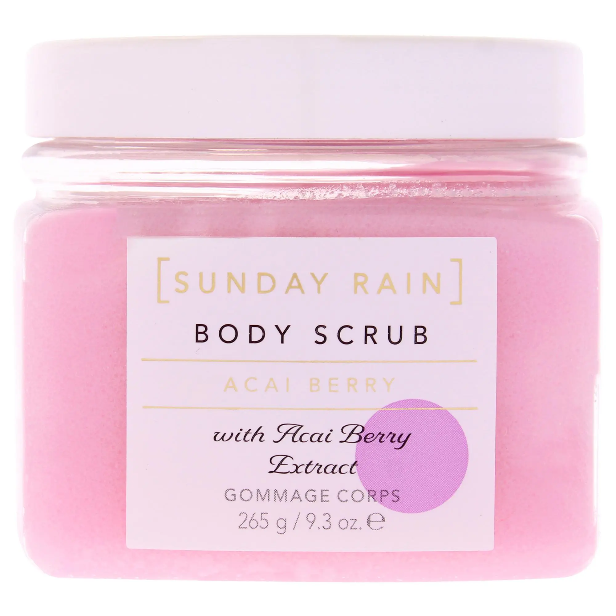 Unisex Acai Berry Body Scrub by Sunday Rain - 9.3oz Body Care Exfoliating Scrub