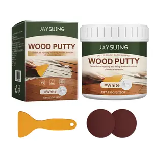 Wood Putty - 150g Wood Filler for Furniture Repair, Filling Cracks, Holes and Gouges on Wood Surfaces - Includes Scraper and Sandpaper 3 Color (5.29 OZ) Blends with natural wood tones