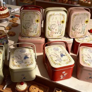 Tin Box,Wedding Favor Tin,Candy Tin Container,Decorative Tinplate Box,Reusable Small Storage Tin,Red Festive Gift Tin,Wedding Bridal Shower Party Favors,Jewelry Hair Accessories Organizer