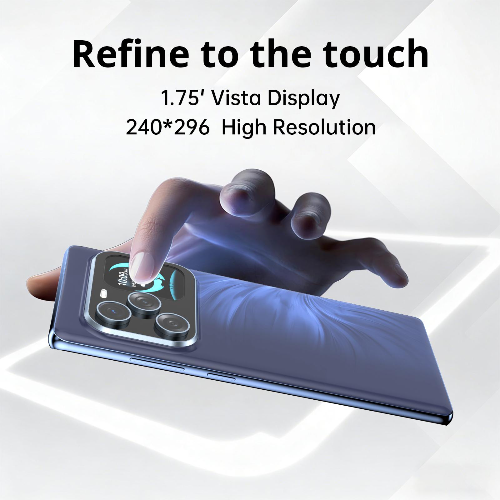 W&O Cell Phone (2026), 256GB Smartphone, G99, Unlocked Android, Large Display, High-end Smartphone with Curved Display and Dual Front & Rear Screens, High Res-Camera 64MP+16MP Front , 2M+8M Camera