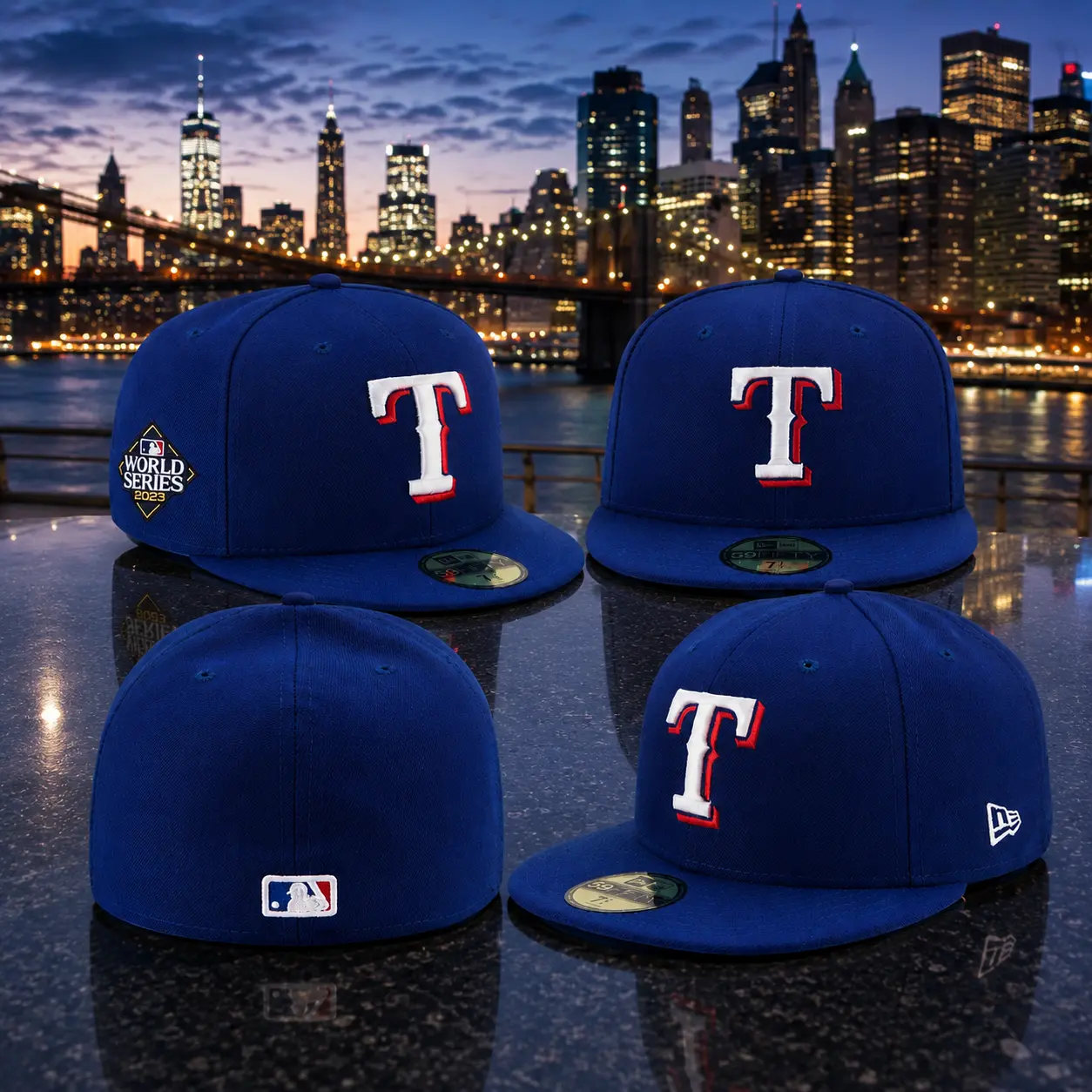 Official Style Texas Rangers 59FIFTY Fitted Cap – Royal Blue New Era Baseball Hat with Embroidered Logo & World Series Patch