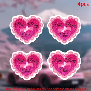 My Little Pony Stickers, 4pcs Car Door Window Laptop Luggage Furniture Bumper Decals, Durable Vinyl Adhesive Material