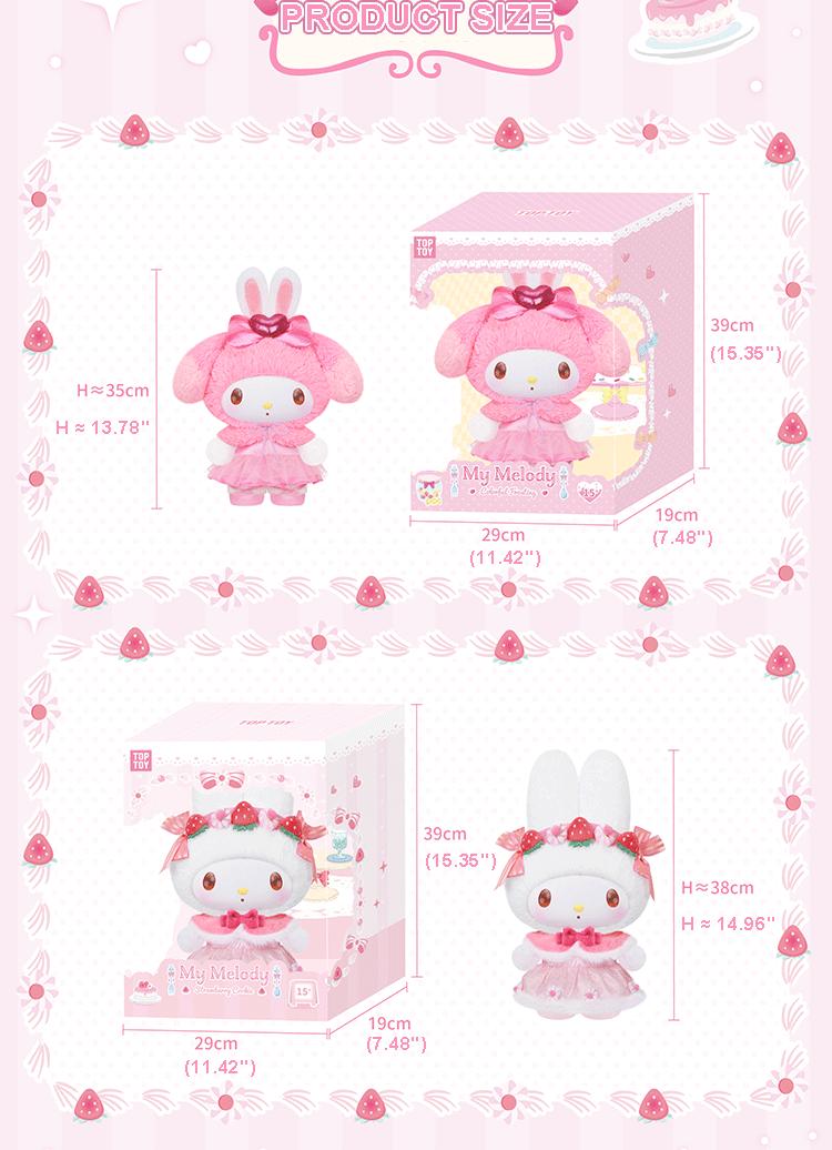 TOPTOY Mel Strawberry Cookie Rainbow Frosting Series Plush Doll, 400% Large Size Figure, Super Cute Kawaii Stuffed Toy, Soft and Adorable Design, Ideal Sweet Gift for Girls, Perfect for Collection and Home Decoration