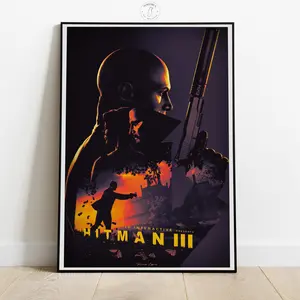 Hitman 3 Poster, Agent 47 Video Game Wall Art, Exclusive Gamer Room Decor, Classic Action Game Print, Unframed Print Only