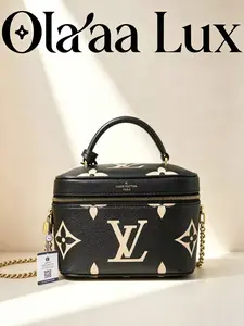 Pre-owned Louis Vuitton Black Giant Monogram Vanity Case Crossbody Bag