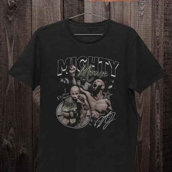 Demetrious Johnson Vintage Graphic Tee Shirt, Mighty Mouse Retro 90s Style bootleg T-Shirt, Oversized boxing MMA shirt gift for him and her