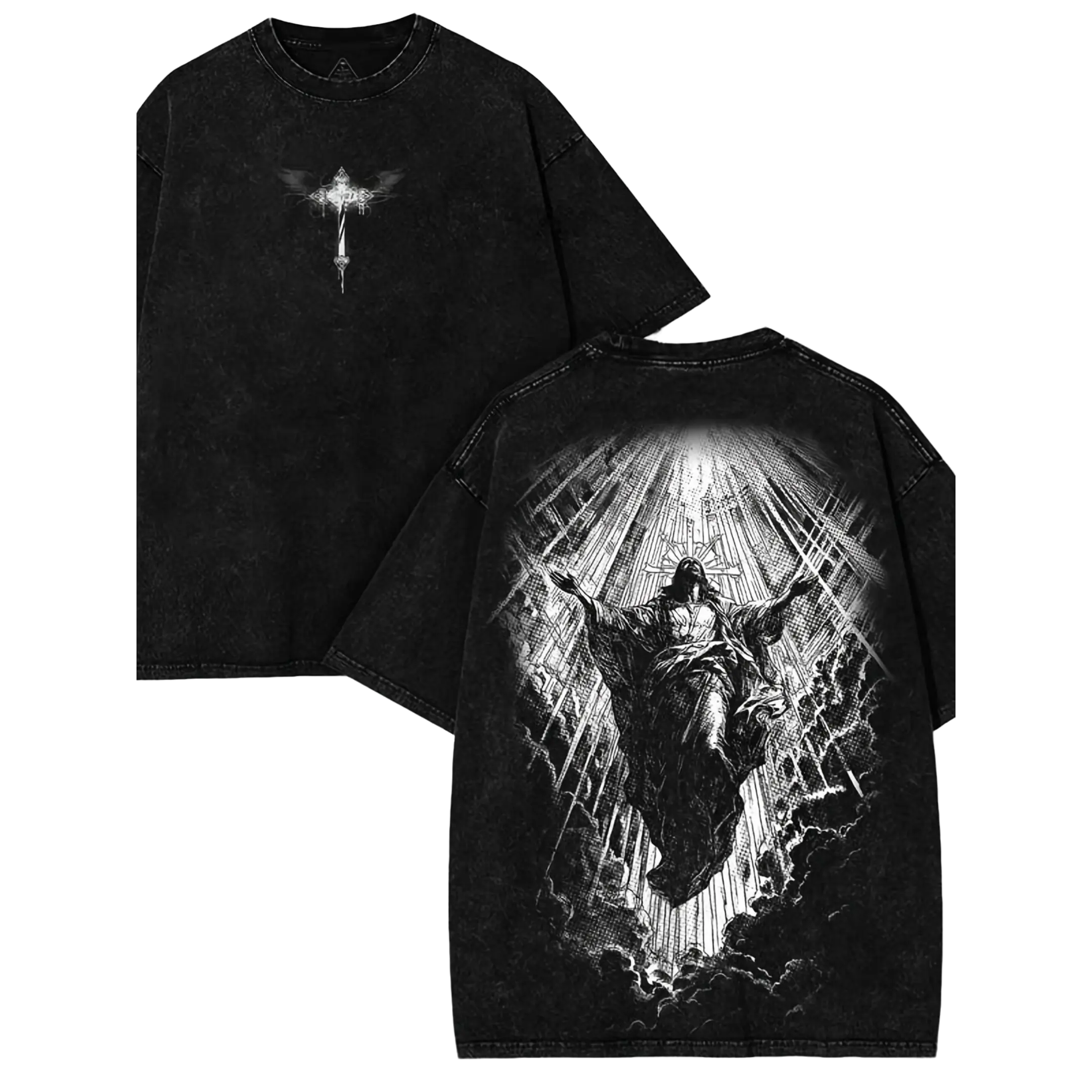 Men's Vintage Short-Sleeve Graphic T-Shirt, Faithcore Sublimation Print Streetwear for Casual Wear - Plus Size, Activewear, Shortsleeve, Sportswear, Clothes