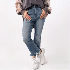 Shari High Rise Jeans - Flared Design, Comfortable Fit, Ideal for Women's Wear, Cotton and Spandex Blend, Casual Style