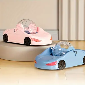 Interactive Plastic Running Wheel Toy for Hamsters, Includes Rolling Ball for Exercise and Fun, Durable Structure, Blue and