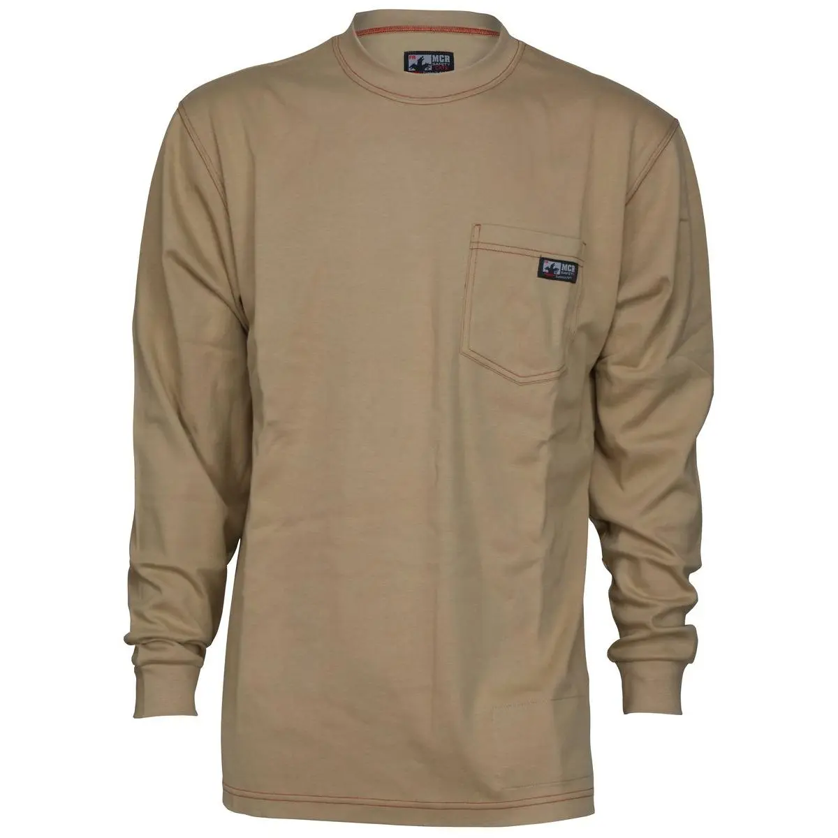 MCR Safety LST1T Flame Resistant FR Work Shirt Lightweight Long Sleeve T-Shirt C