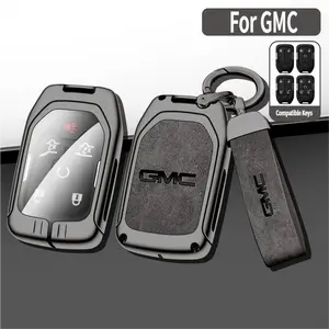 Suitable for GMC key fob metal case for car use; compatible with 2023–2019 models; includes Chevrolet Silverado 1500/2500HD/3500HD; key shell and vehicle body care accessories; Chevrolet 1500 accessories.