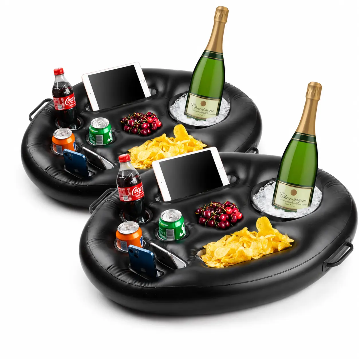 Floating Drink Holder for Pool – Inflatable Pool Accessories Holds Up to 50 LBS, Hot Tub Drink Holder Keeps Drinks Within Reach, Unique Pool Floaties for Adults Summer Fun