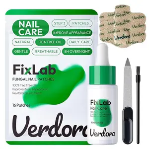 VERDORA FIXLAB Nail Care Kit with 32 Nail Patches & Nourishing Nail Treatment Extra Strength, 8h Overnight Moisturizing Nail Care for Healthy-Looking Nails, Men & Women