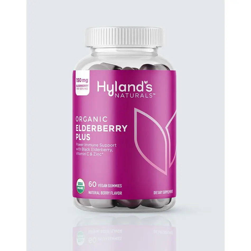 Hyland's Organic Elderberry Plus - 60ct Vegan Gummies - Black Elderberry, Vitamin C & Zinc, Dietary Supplement Hyland's Organic Elderberry Plus - 60ct Vegan Gummies - Black Elderberry, Vitamin C & Zinc, Dietary Supplement