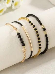 Fashionable Beaded Bracelets, Casual Versatile Accessories for Women & Men, Trendy All-match & Exquisite Jewelry for Birthday Gift, Beads Bracelets, Stackable Bracelet Set