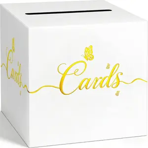 Box with 20 Cards, 19cm X 19cm Foldable Design, Embossed Paper Cards, Ideal for Weddings, Birthdays, Graduations, Anniversaries