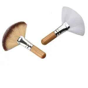 2-Piece Makeup Brush Set, Face Mask Brush, Fluffy Fan Brush, Short Handle Cosmetics Brush, Complexion Brush, Makeup Blending Brush, Ideal for Loose Powder and Blush, Cosmetic Brushes