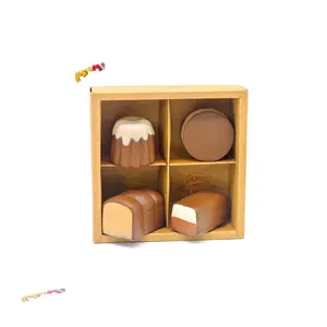 MHM Squishy 4-Pack Food Squishy Toy Set – Slow-Rebound Bread, Cake, and Dessert Toys, Soft Squeeze Stress Relief ASMR Fidget Toys