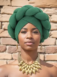 1pc Twisted Plain Turban Headscarf Hat, Hair Protection Accessory, Cultural Celebration Jewelry, Formal Wedding Wear, Stylish Daily Use