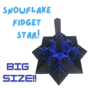 Snowflake Star Fidget Big Size Variety of Colors Satysfying Sounds Cool Shape for Stress Relief
