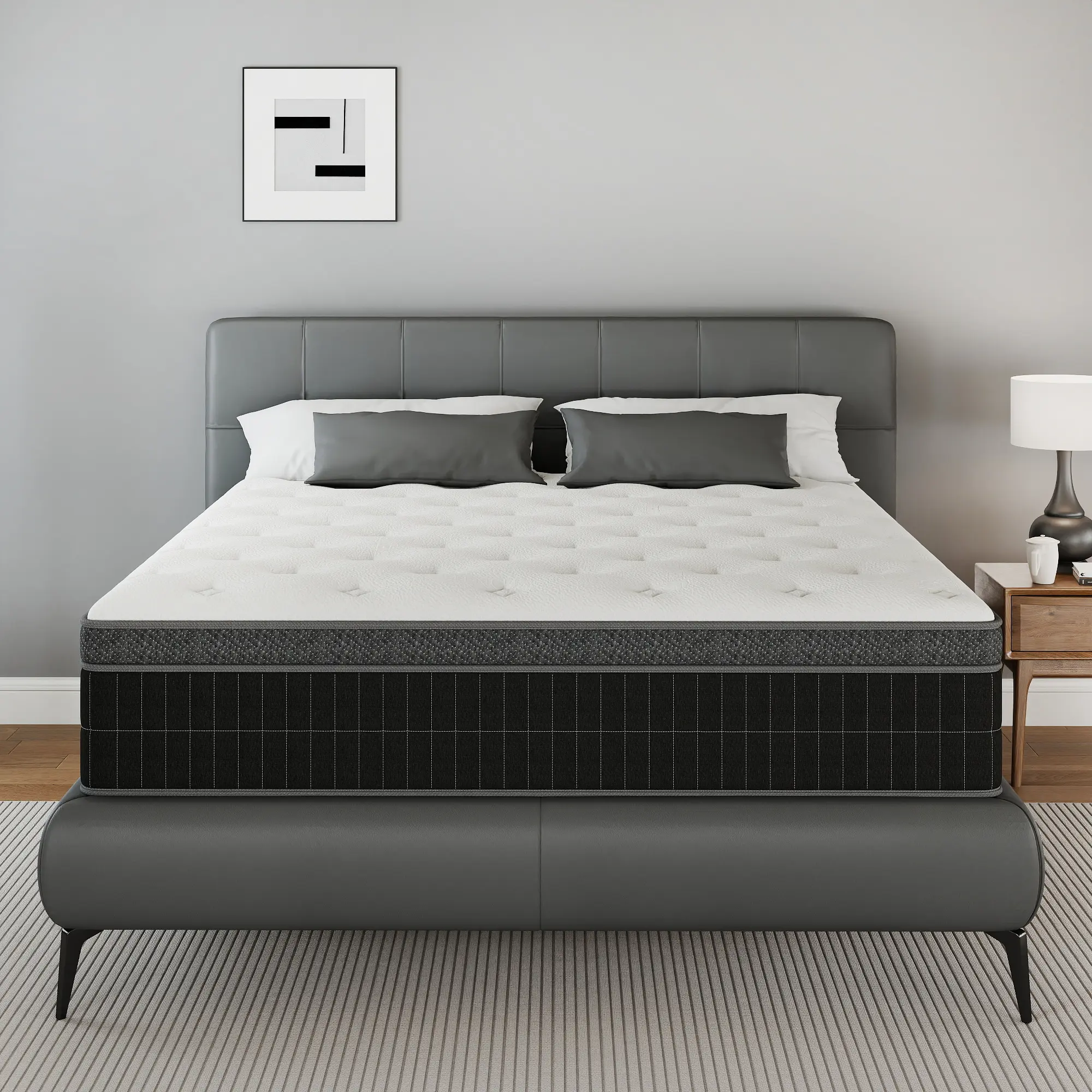 DealsForYouDays Medium Firm Hybrid Mattress in a Box - Cooling Memory Foam, Motion Isolation & Edge Support, Upgrade Your Sleep (Twin/Full/Queen/King)