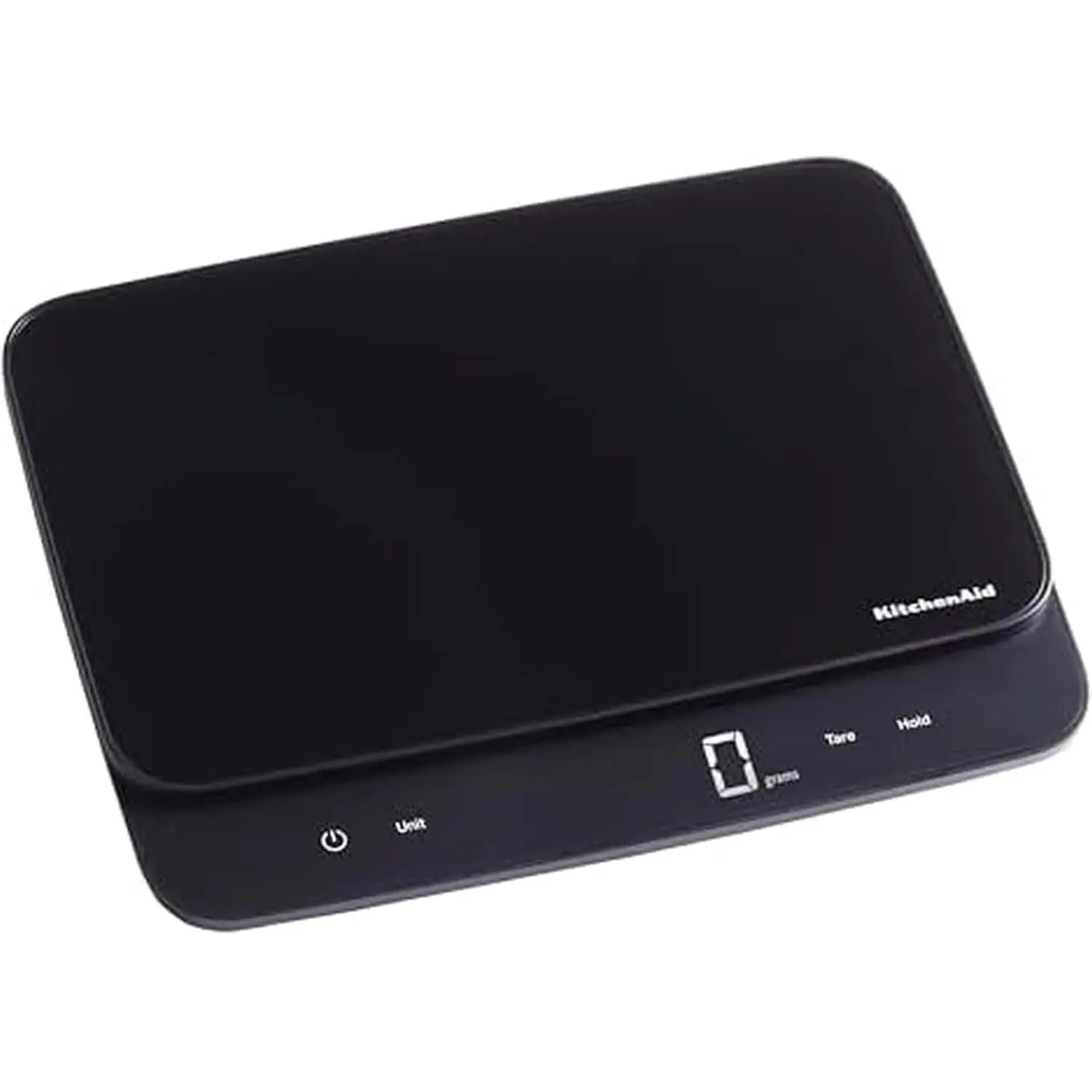 KitchenAid High Capacity Glass Surface Digital Kitchen and Food Scale, 30 Pound Capacity and Precision, Grams, Ounces, Pounds, Fluid Ounces & Milliliters, LED, Tare Function, Black