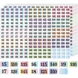 Garage Sale Stickers, 4050 Pcs 1/2" X 3/4" Yard Sale Price Labels, Rectangle Preprinted Price Labels for Flea Market