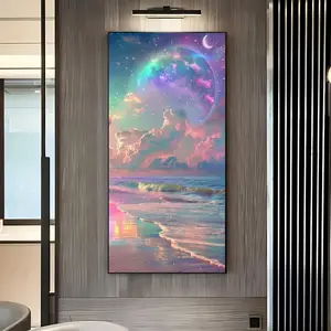 50*110cm DIY Diamond Arts Colorful Painting Kit without Frame, 5D Marquee Acrylic Round Drill DIY Diamond Arts Colorful Painting Kit, Wall Art Decor