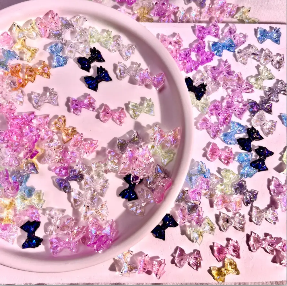 mini bowtie resin charm flat back