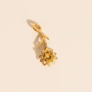 July Lily Birth Flower Necklace Charm