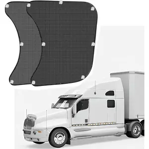 Pacify 2 Pcs Semi Truck Window Shades with Suction Cups Side Window Sun Shades UV Protection Semi-Truck Interior Accessories Curtains for Freightliner Cascadia 23.6x21.6inch