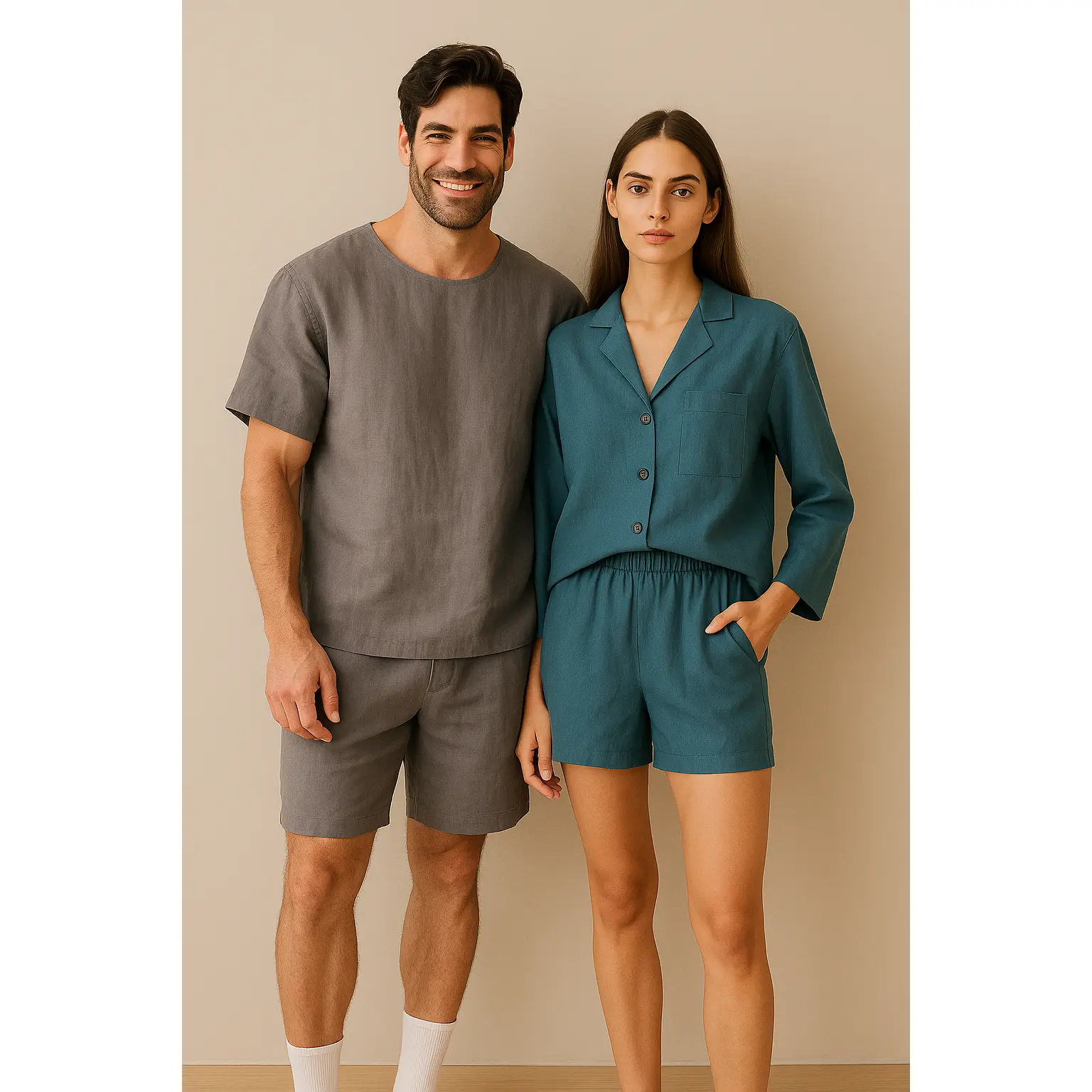 Linen Lovers’ Sleepwear Set for 2
