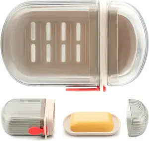 2 Pcs Travel Soap Case,Versatile Portable Travel S-OAP Box Leakproof Soap Container with Lid for Bathroom Shower Gym School Camping Vacation and Outdoor Activities