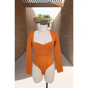 Cognac Topaz Corset Bodysuit