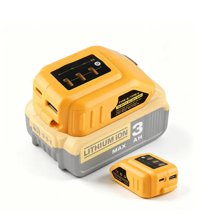 DCB094K Replacement USB Charging Kit Compatible with Dewalt 18V XR 20V MAX FLEXVOLT Lithium Battery, USB-A & Type-C PD 100W Bidirectional Fast Charging Power Adapter for Phone Laptop