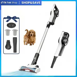 Cordless Lightweight Stick Home Vacuum Cleaner, 28Kpa, With HEPA, 2 Mode powerful Suction, Real Up to 40 Mins Runtime, Rechargeable 3 in 1 Vacuum Cordless For Pet Hair, Carpet, Hardwood Floor, Couch
