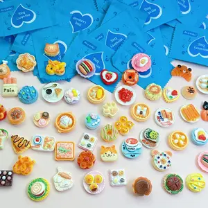 Miniature Food Toys Set, Play Kitchen Accessories Pretend Cooking Set, 20-50pcs Resin Crafts Accessories, Cute Cartoon Decorations, Unique Birthday & Holiday Gifts for Kids