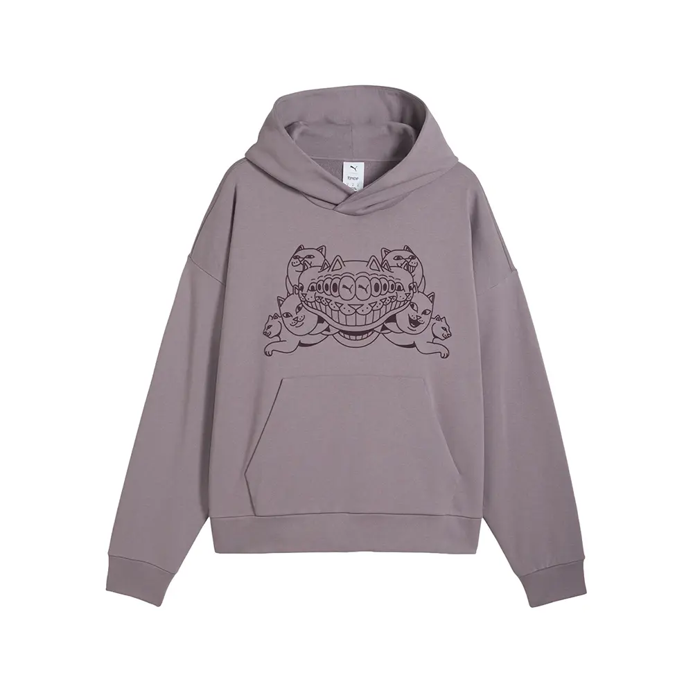 PUMA Mens Boxy Graphic Hoodie Casual Outerwear Casual - Purple