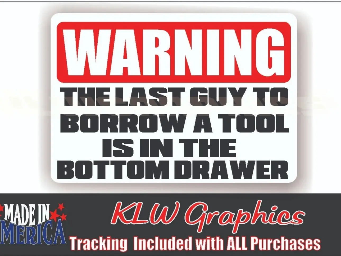 Warning Decal Sticker Toolbox Box Garage Mechanic Tool Turbo Diesel Truck Car