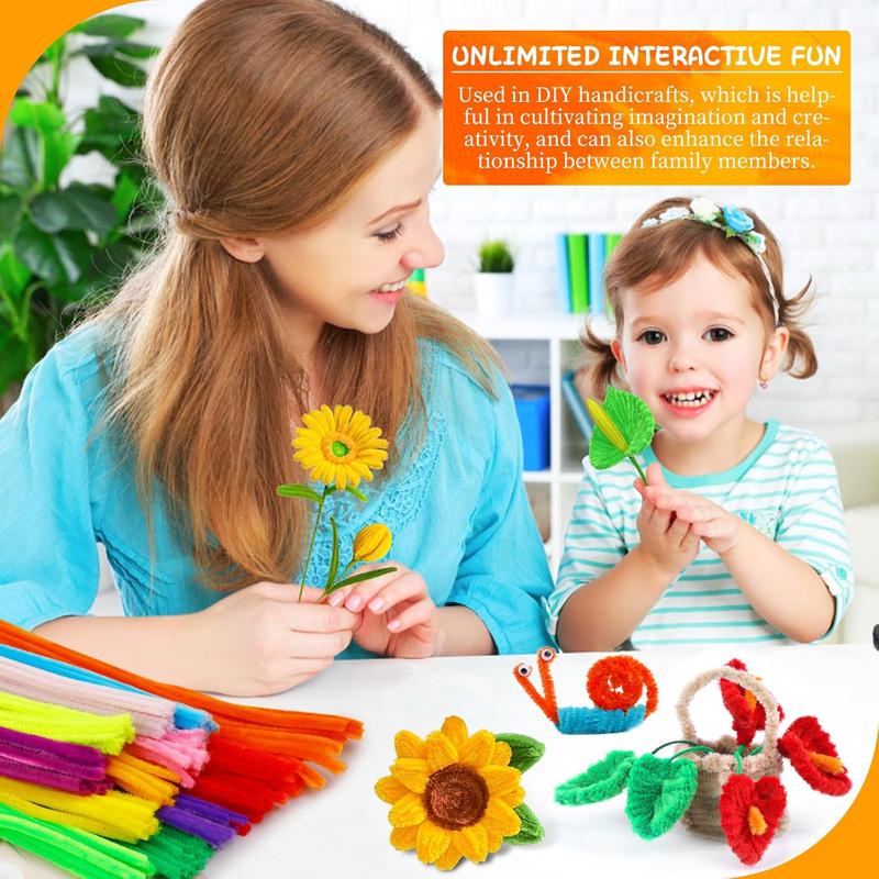 200 count Pipe Cleaners, Pipe Cleaners Craft, Multi-Color Chenille Stems for Craft, Multi-Color Fuzzy Sticks for DIY Art & Creative Crafts Decorations (20 Colors)