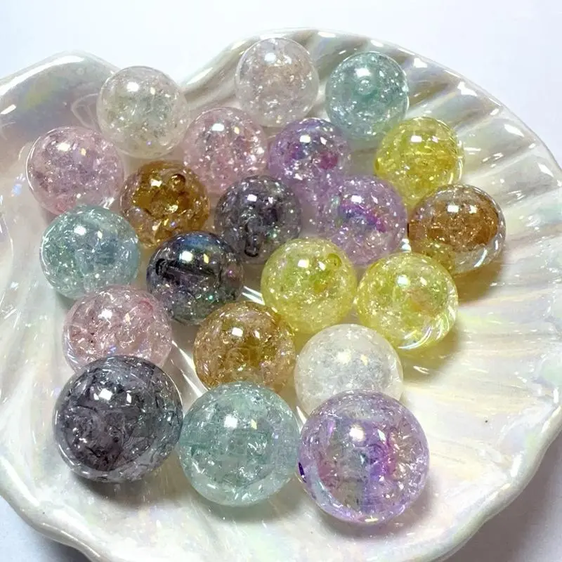 【B007】16mm Acrylic crackle beads clear beads  Thank uuu I’m so exited I’m beginning a small business and I’m glad I am getting good supplies from u guys thank u so much! pen and keychain making