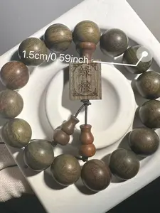 0.59inch Argentine Sandalwood Bead Bracelet, 15mm Large Grains, Unisex Natural Incense Wood Buddha Beads, Men's and Women's Hand Jewelry