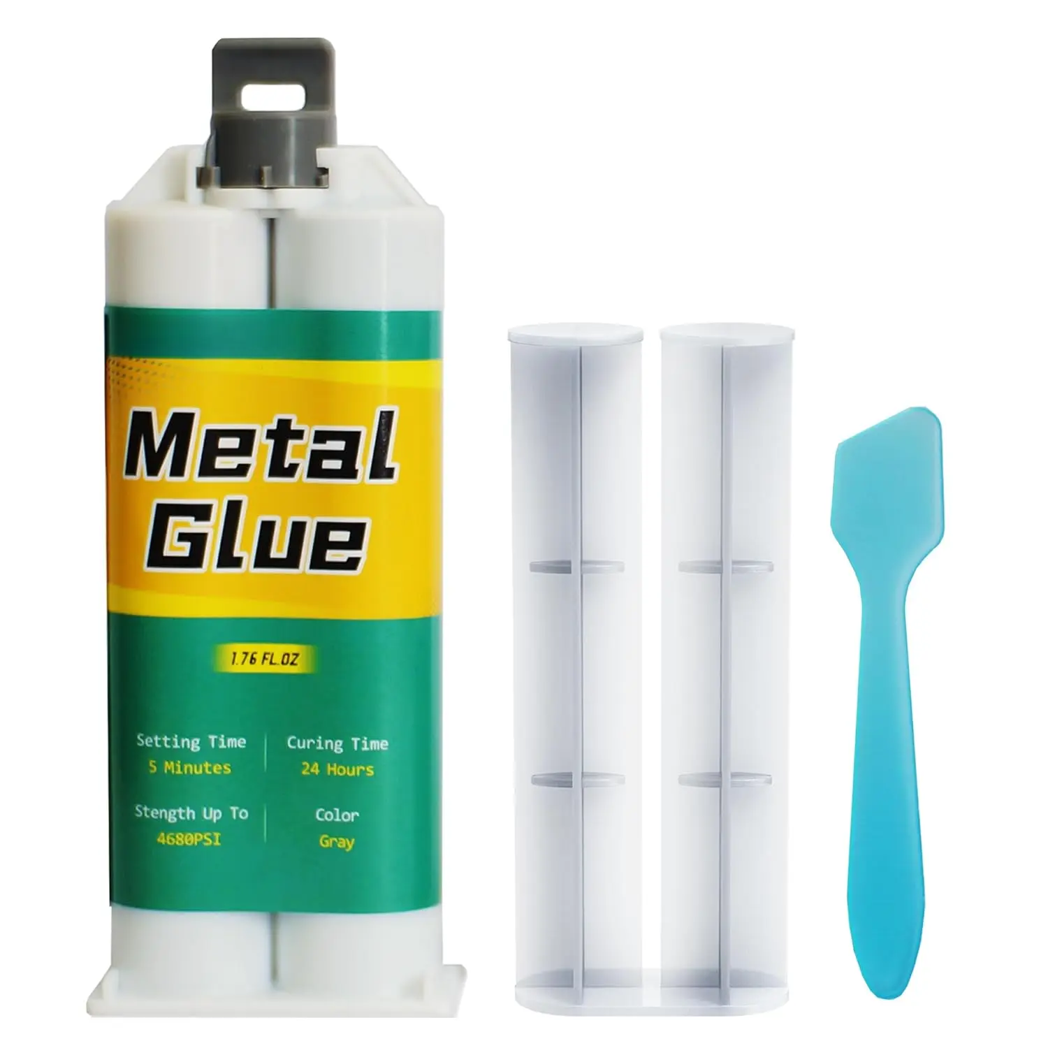 Metal Glue, Epoxy Welding adhesives, High Strength Bonds Metals to Metals, Repair Glue, for Metal Plastic Steel Fiberglass Car Automotive for Body Filler Putty Muffler Repair, 1.76oz
