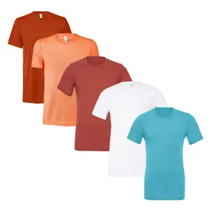 Bella Canvas Triblend T-Shirt for Women & Men, Multi-Pack Bulk Crew Neck Short Sleeve Undershirts - 15 Different Colors