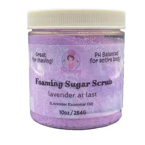 Foaming Sugar Lavender Essential Oil Scent Shaving Exfoliating Hydrating  Moisturizing Sensitive Skin
