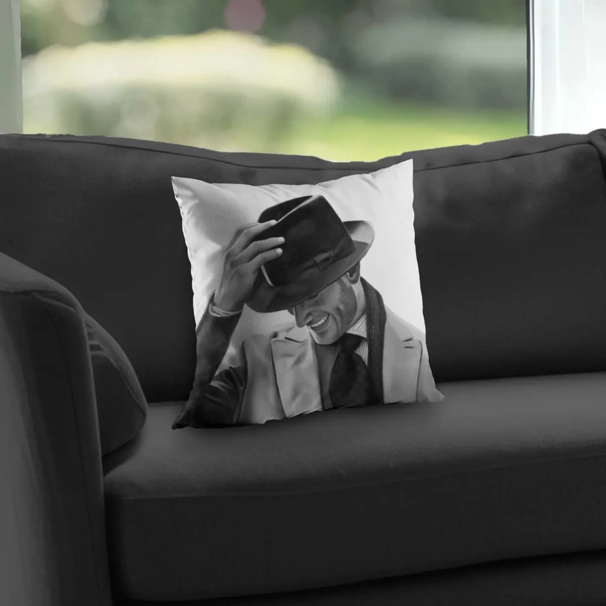 212 MAIN 14x14 in. Poly Twill Throw Pillow - Vintage Design, Classic Office Attire Well-Dressed Man Print, Decorative Cushion for Home Textiles & Soft Furnishings