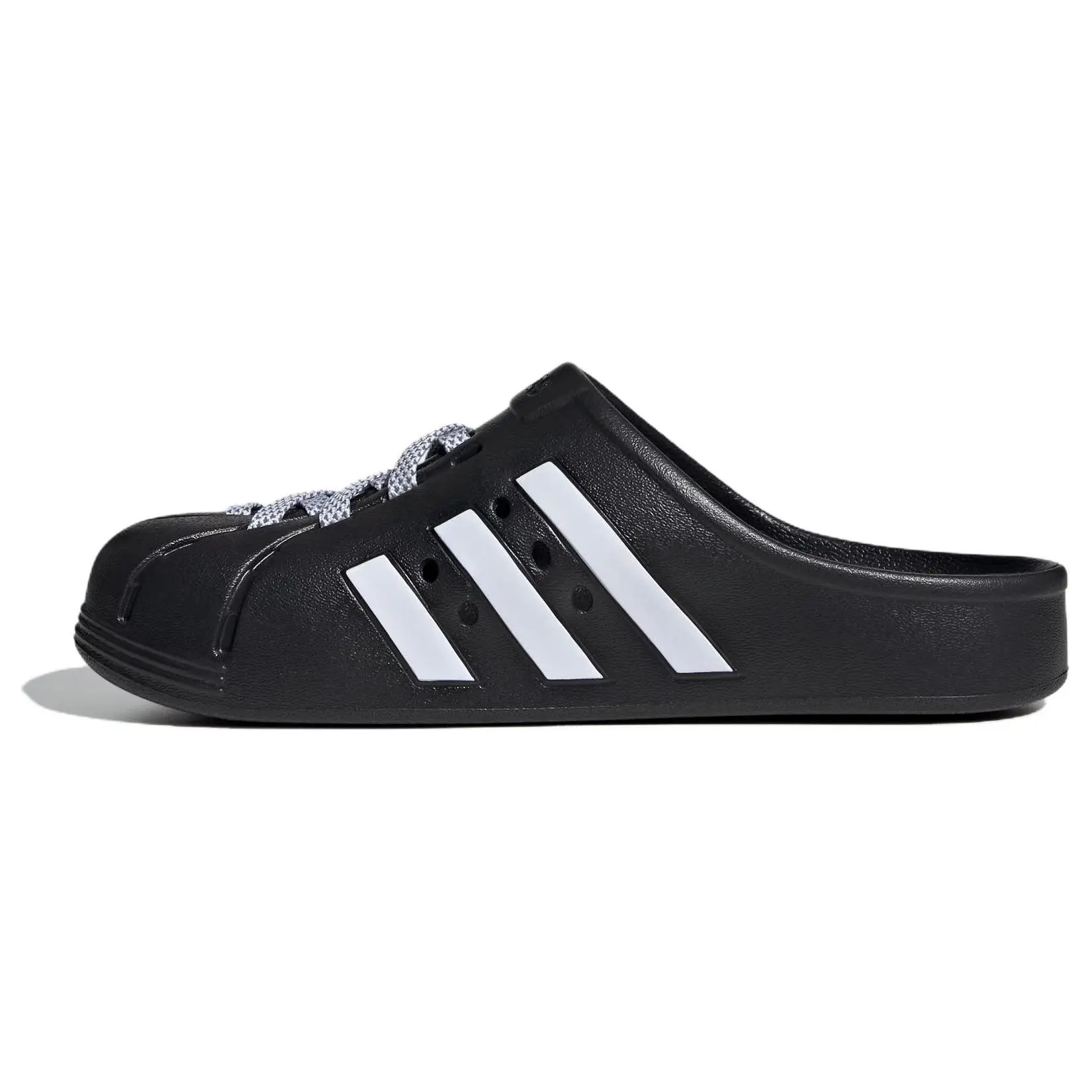 Adidas Adilette Clog Black White Laces' Versatile Comfort Unisex JH9848